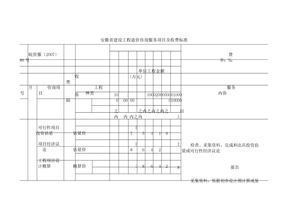 安徽省建设工程造价咨询服务项目及收费标准